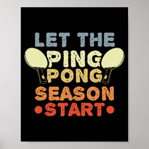 Poster Tênis de Mesa divertida Jersey para Ping Pong Play