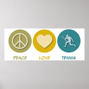 Pôster Tênis do amor da paz