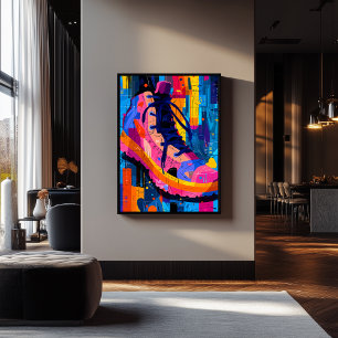 Poster Tênis Geometria Expressionista, Arte de Rua Vibran