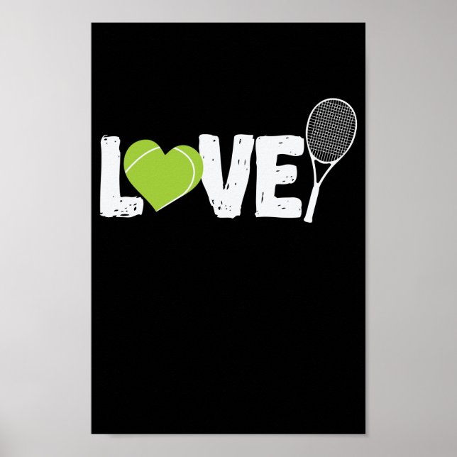 Poster Tênis "Love" Tennisschläger (Frente)
