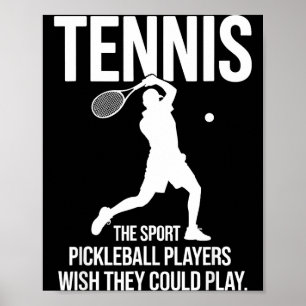 Poster Tênis o esporte que os jogadores de pickleball des