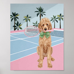 Poster Tênis Poodle Pink Watercolor