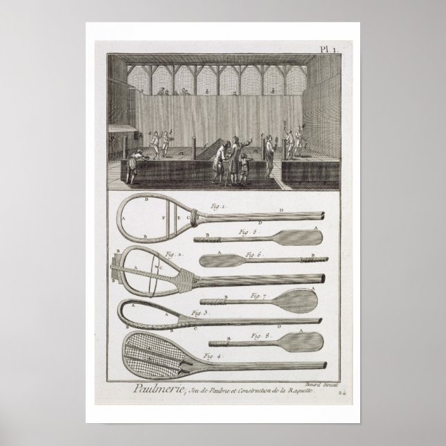 Poster Tênis real e construção de raquetes, de (Frente)