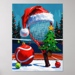 Poster Tênis Temático de Natal para Jogador