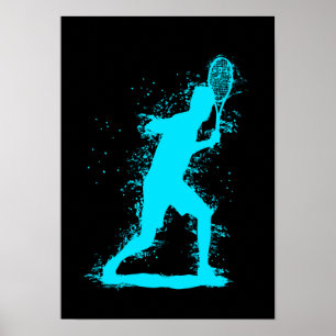 Poster Tenista - Arte em Aquarela Abstrata