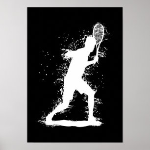 Poster Tenista - Arte em Aquarela Abstrata