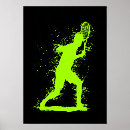 Poster Tenista - Arte em Aquarela Abstrata
