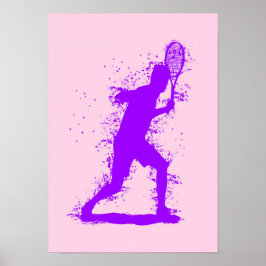 Poster Tenista - Arte em Aquarela Abstrata