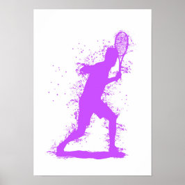 Poster Tenista - Arte em Aquarela Abstrata