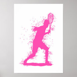 Poster Tenista - Arte em Aquarela Abstrata