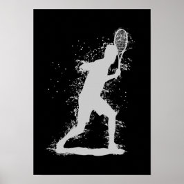 Poster Tenista - Arte em Aquarela Abstrata