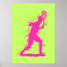Poster Tenista - Arte em Aquarela Abstrata