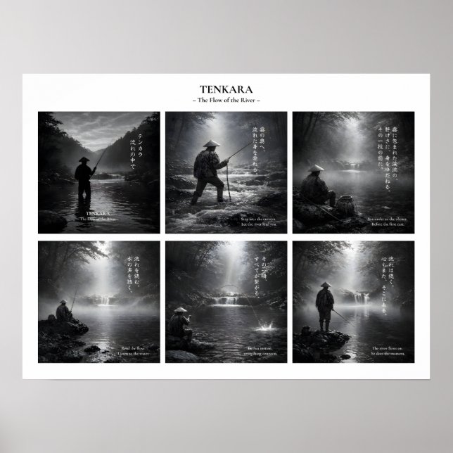 Poster Tenkara Fishing Wall Art Print (Frente)