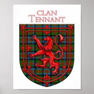 Poster Tennant Tartan Scottish Xadrez Lion Rampant