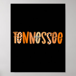Poster Tennessee Coquette Orange Checkered Arco Girl