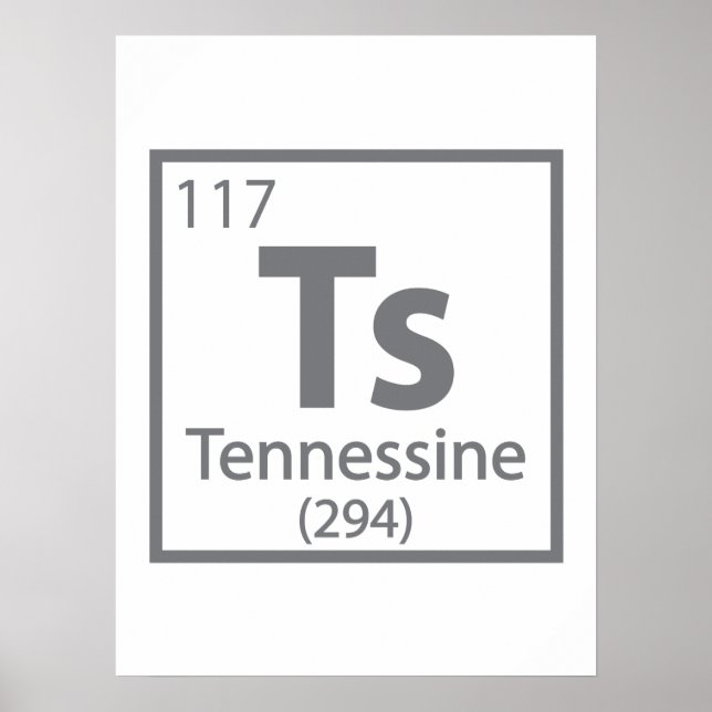 Poster Tennessine - Tennessee Science Periodic Table (Frente)