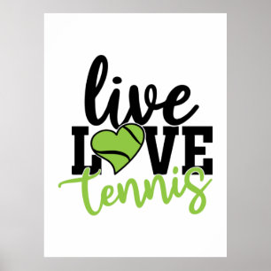 Poster Tennis Player Live Love Tennis