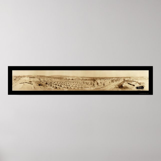 Pôster Tent Camp Sevier SC Foto 1918 (Frente)