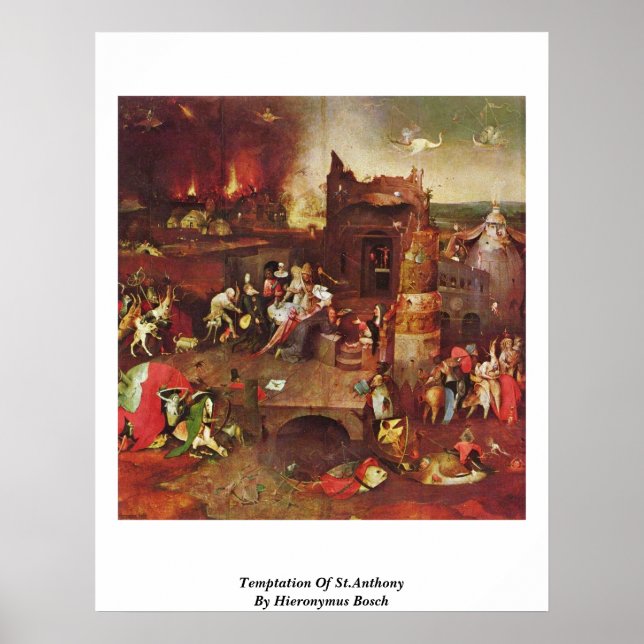 Pôster Tentação De Rua.Anthony Por Hieronymus Bosch (Frente)