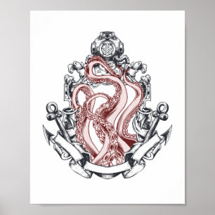 Poster Tentáculos Lulas Fora Do Horror Lovecraftiano Espe
