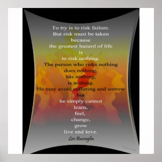 Poster Tentar é arriscar Falha
