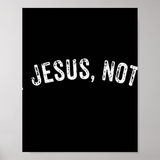 Poster Tente Jesus Não Eu Camisas Homens Mulheres Cristão (Frente)