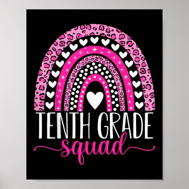 Poster Tenth Grade Squad Team 10th Grade Teacher Back To  (Frente)