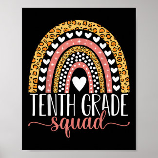 Poster Tenth Grade Squad Team 10th Grade Teacher Back To