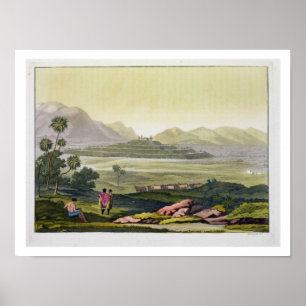 Poster Teocalli, o grande templo em Tenochtitlan, México