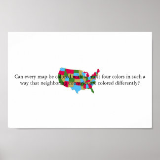 Pôster Teorema de quatro cores