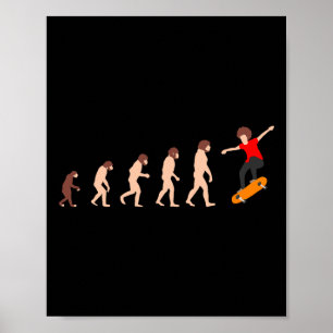 Poster Teoria Da Evolução Skate Divertido