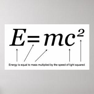 Poster Teoria de E=MC2 Einstein de relatividade