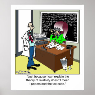 Pôster Teoria de relatividade & dos impostos