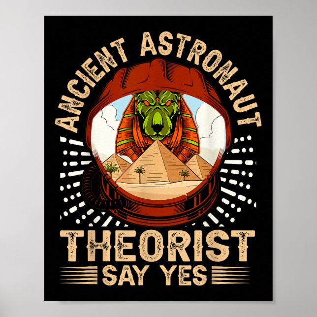 Poster Teórico dos Astronautas Antigos Diz Sim - Egípcio (Frente)