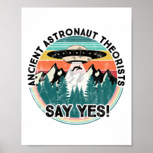 Poster Teóricos dos Astronautas Antigos Dizem Sim - Alien