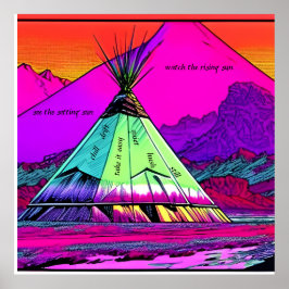 Poster TEPEE TRANQUIL - silêncio ainda. Texto editável