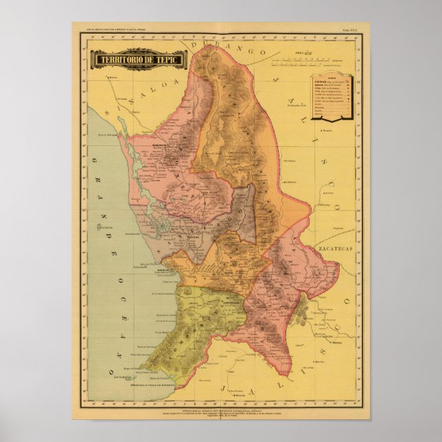 Poster Tépico, Nayarit (Frente)