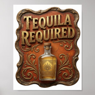 POSTER TEQUILA CRISP GOLD EXIGIDO