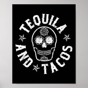 Poster Tequila E Tacos Cinco De Mayo Comida Mexicana