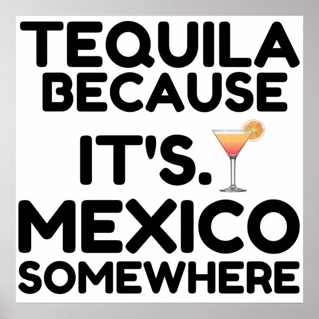 POSTER TEQUILA MEXICO EM ALGUM LUGAR (Frente)