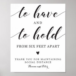 Poster Ter e manter sinal de distância social