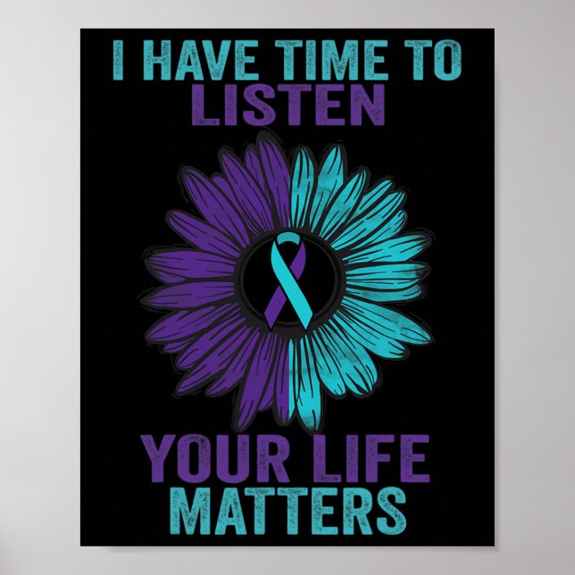 Poster Ter Tempo Para Ouvir A Consciência Da Prevenção Do (Frente)