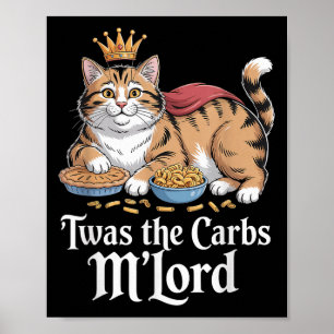 Poster Tera Os Carboidratos, Senhor Gato Engraçado Memóri