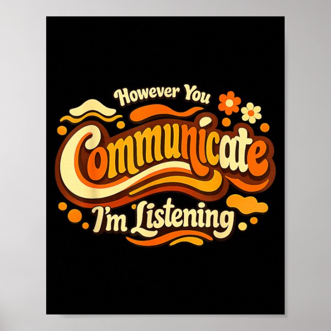 Poster Terapeuta da Fala No Entanto Comunicar Ouvindo (Frente)
