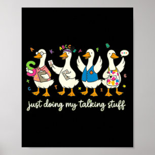 Poster Terapeuta da Fala Silly Goose Conscientização do A