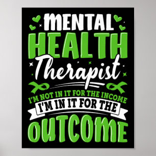 Poster Terapeuta de Saúde Mental Não Estou Nisso Pelo Din