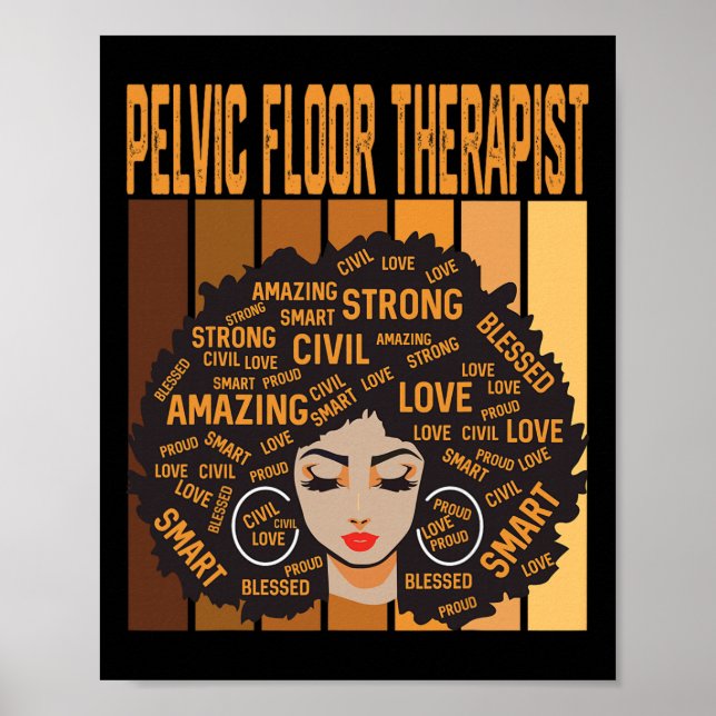 Poster Terapeuta do assoalho pélvico História negra poder (Frente)