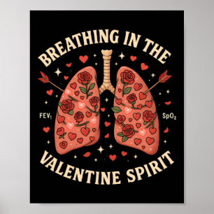 Poster Terapeuta Respiratório Engraçado do Dia dos Namora