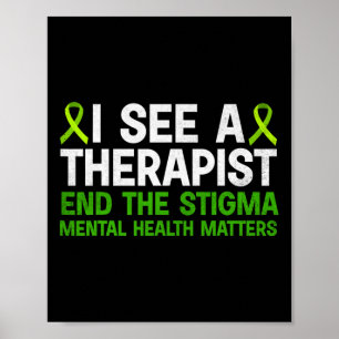 Poster Terapêutica De Sensibilização Para A Saúde Mental