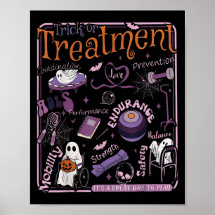 Poster Terapêutica Física Com Truques Ou Pt Halloween
